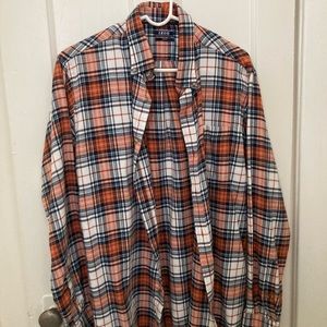 Orange, Blue, and White Flannel